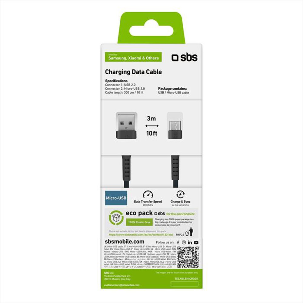 "SBS - TECABLEMICRO3K-Nero"