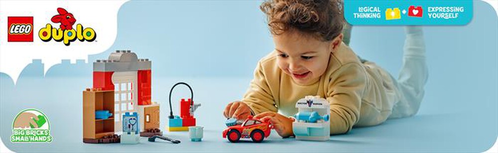 "LEGO - LA VISITA DI MCQUEEN ALLOFFICINA DI DOC-,"