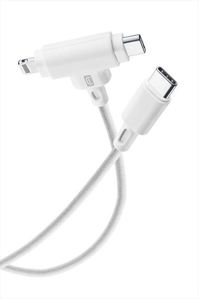 CELLULARLINE - Cavo USB-C con doppio connettore USBDATADUALPIN1MW-Bianco