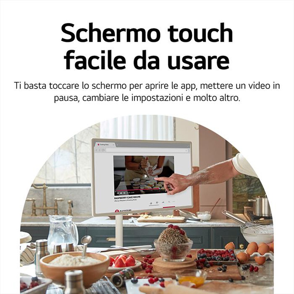 "LG - Smart TV LED FHD 27\" 27ART10AKPL-Bianco Panna"