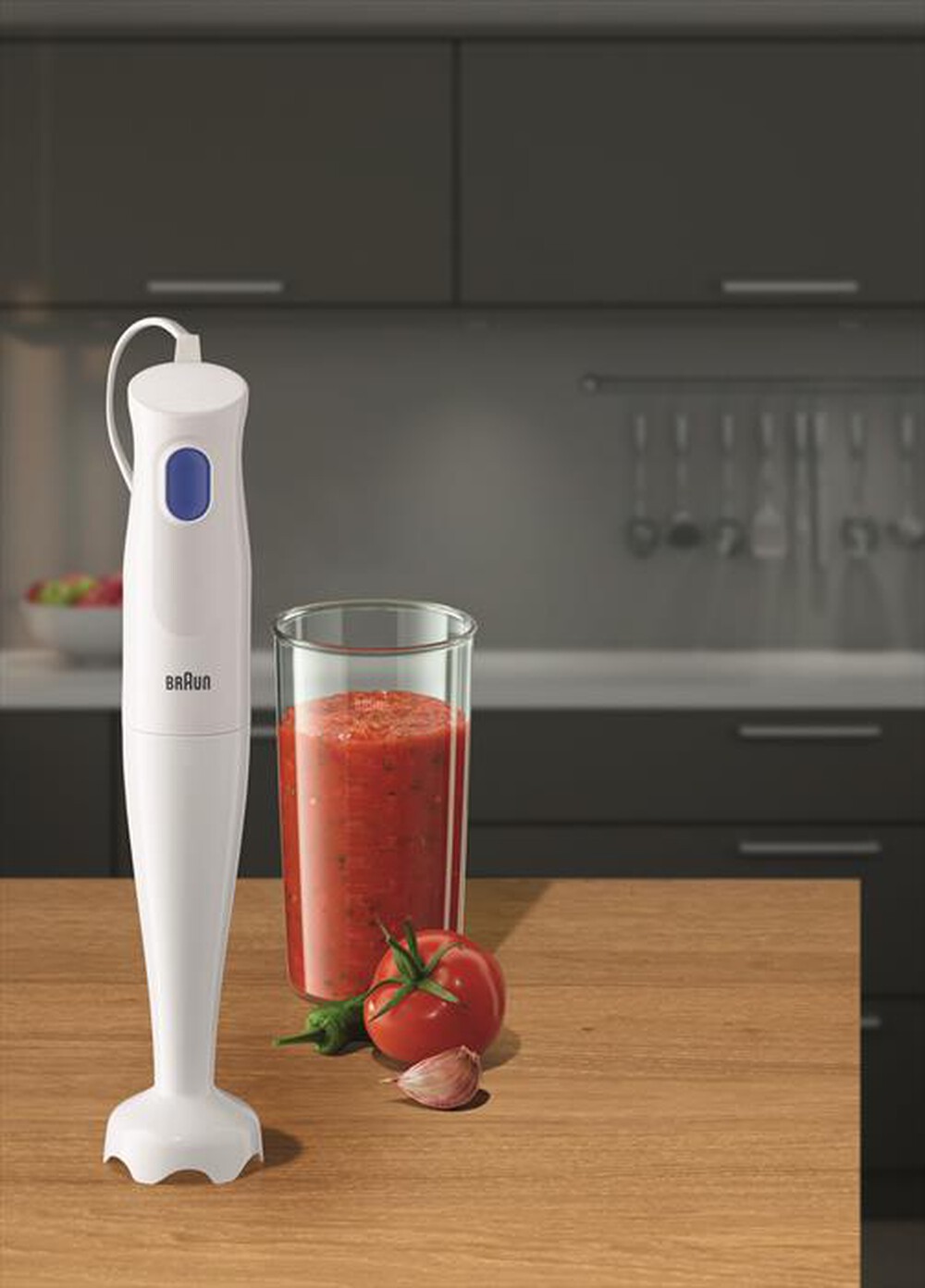 "BRAUN - Frullatore a immersione Minipimer MQ10.001P-Bianco"