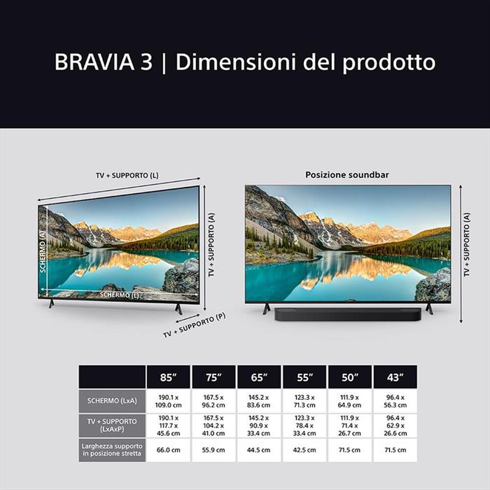 Immagine del prodotto SONY - Smart TV LED UHD 4K 85" K85S35BP.CEI-Nero