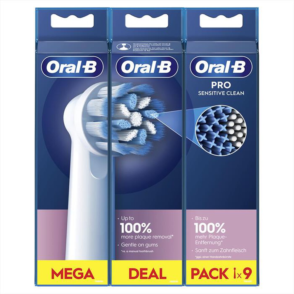 "ORAL-B - TESTINE DI RICAMBIO PRO SENSITIVE CLEAN-Bianco"