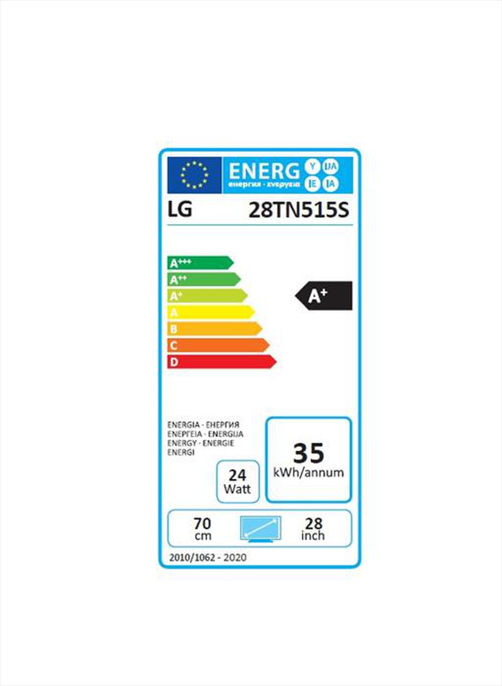 "LG - Smart Monitor TV HD 28\" 28TN515S-WZ-Bianco"