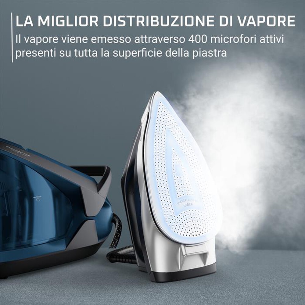 Immagine del prodotto ROWENTA - VR8322 Ferro da stiro a vapore-Nero & Blu Hip Jungle