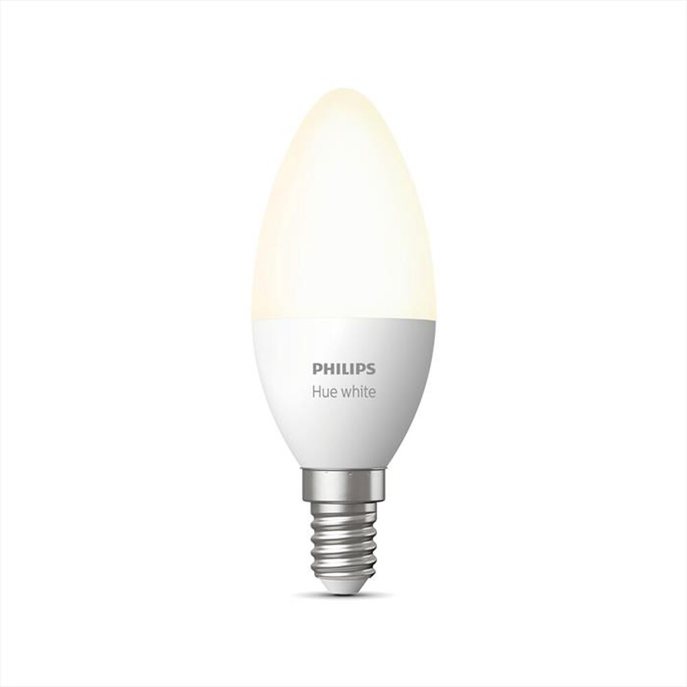 "PHILIPS - HUE WHITE LAMPADINA E14 40W-Luce Bianca Dimmerabile"