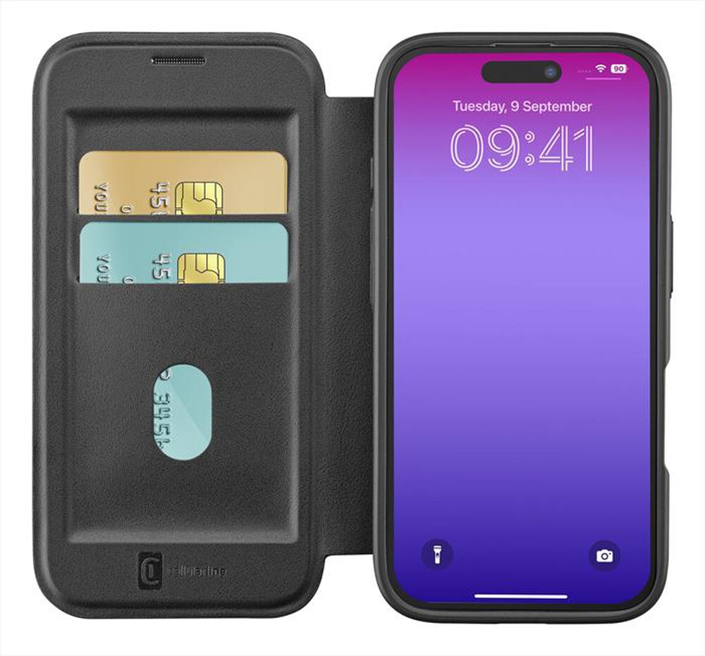 Immagine del prodotto CELLULARLINE - Custodia a libro DAILY MAG per IPHONE 17 PRO-Nero, Trasparente