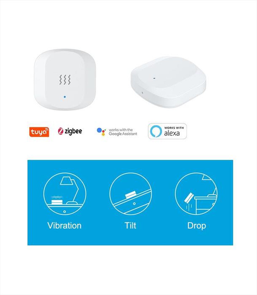 "WOOX - SMART VIBRATION SENSOR-BIANCO"