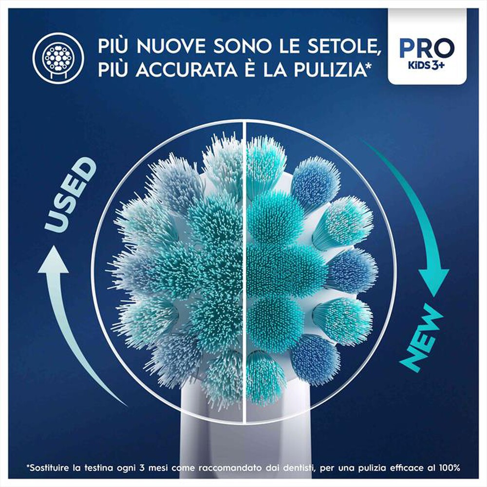 Immagine del prodotto ORAL-B - TESTINE PRO KIDS SPIDERMAN 3 TESTINE-BIANCO personaggio SPIDERMAN