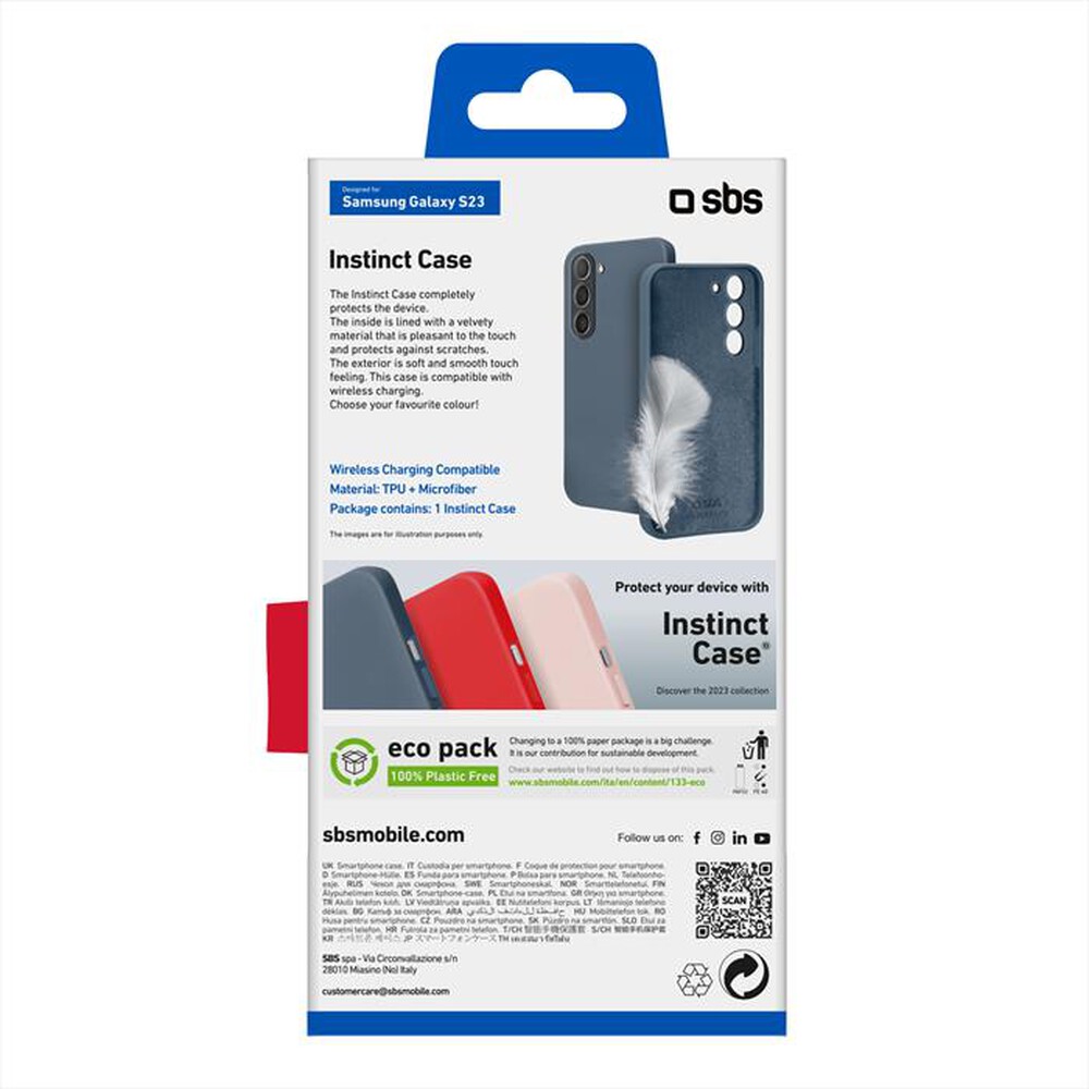 "SBS - Cover TEINSTSAS23B per Samsung S23-Blu"