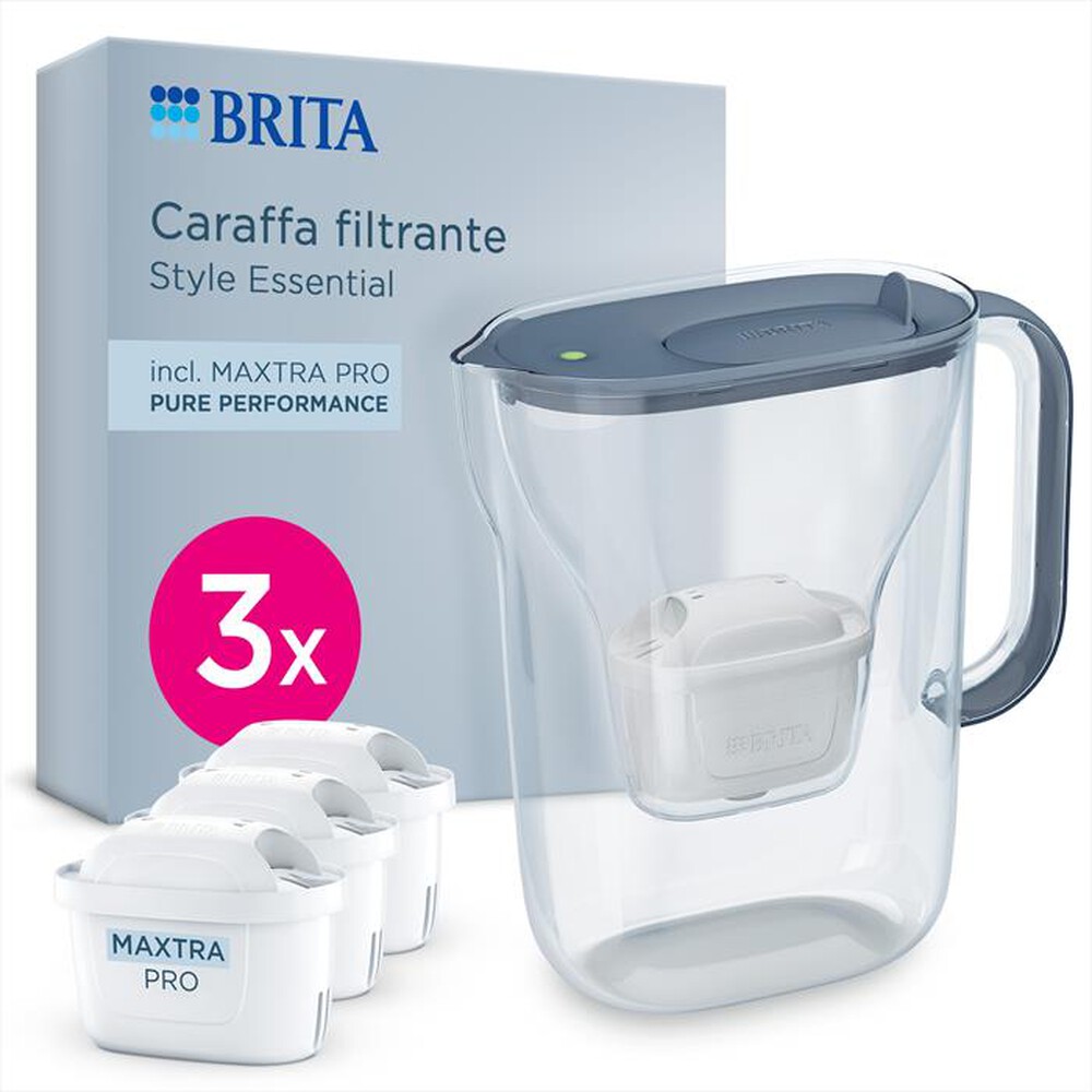 BRITA - STYLE ESSENTIAL STONE BLUE 3 FILTRI INCL.-Stone Blue