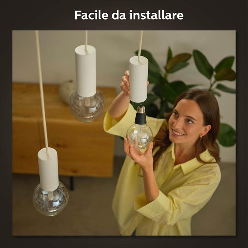 "PHILIPS - HUE LIGHTGUIDE CORDA NERA LAMPADINA NON INCLUSA-Multicolore"