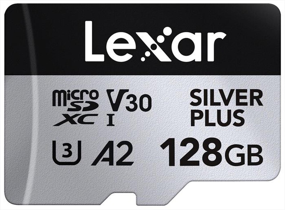 "LEXAR - 128GB MICROSDXC PLUS A2 V30-Silver"