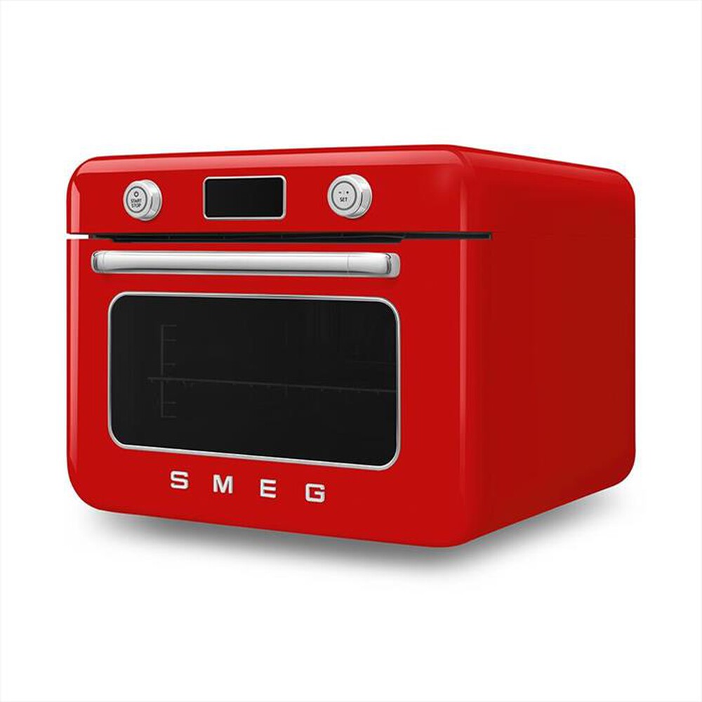 "SMEG - Forno combinato a vapore da appoggio COF01RDEU-Rosso"