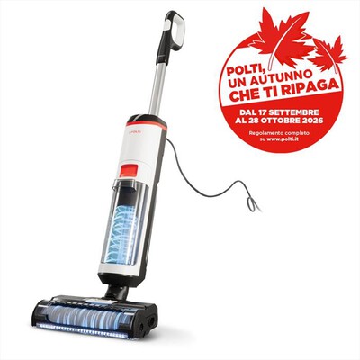 POLTI - Lavapavimenti aspira/lava/igienizzaROLLYSTEAM WD10-bianco/nero