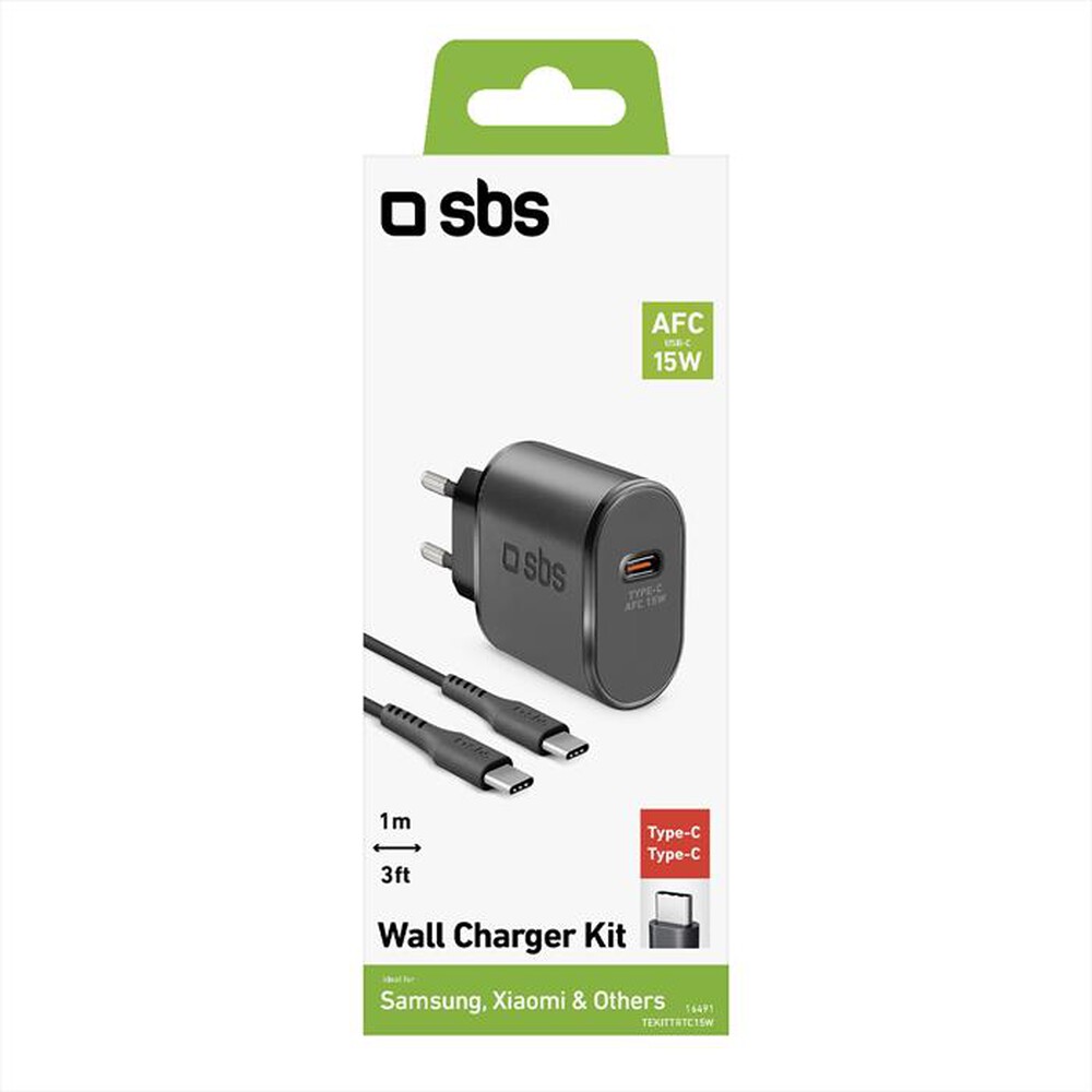 "SBS - Carica batterie TEKITTRTC15W-Nero"