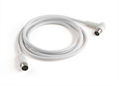 MELICONI - Cavo Antenna con plug 90 gradi 2 MT ANT2M90-Bianco