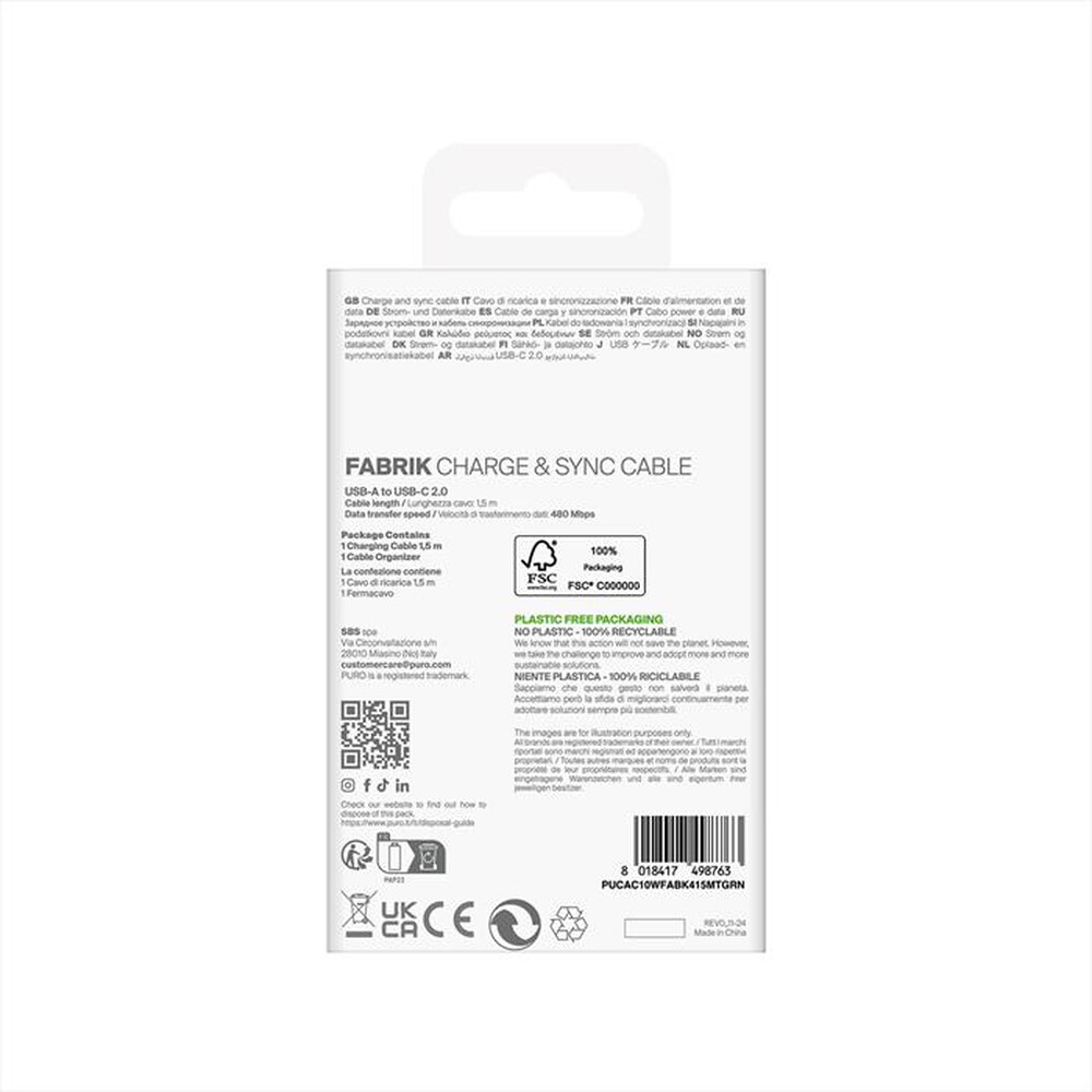 Immagine del prodotto PURO - PUCAC10WFABK415MTGRN-Island Mist