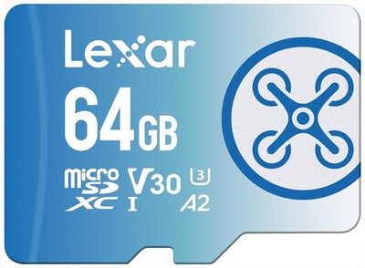 LEXAR - 64GB FLY MICROSDXC-Blue