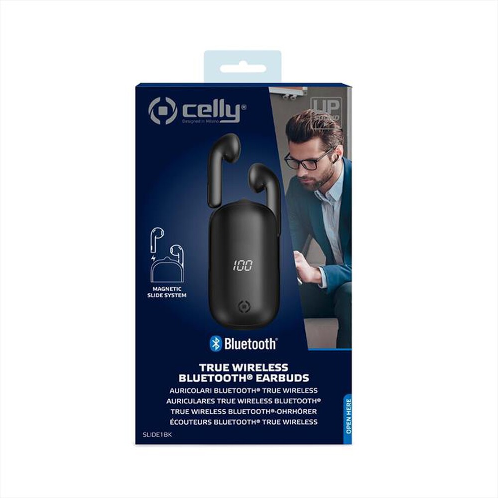 "CELLY - SLIDE1 - BLUETOOTH EARPHONES-Nero"