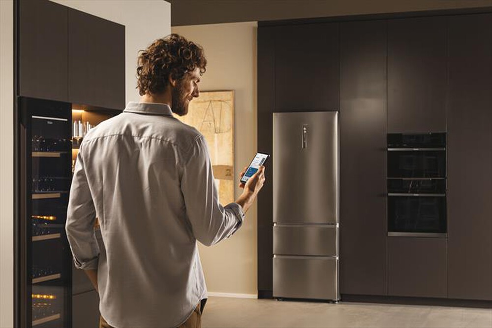 Immagine del prodotto HAIER - Frigorifero combinato HTW7720DNMP Classe D 486 lt-Platino, Stainless steel