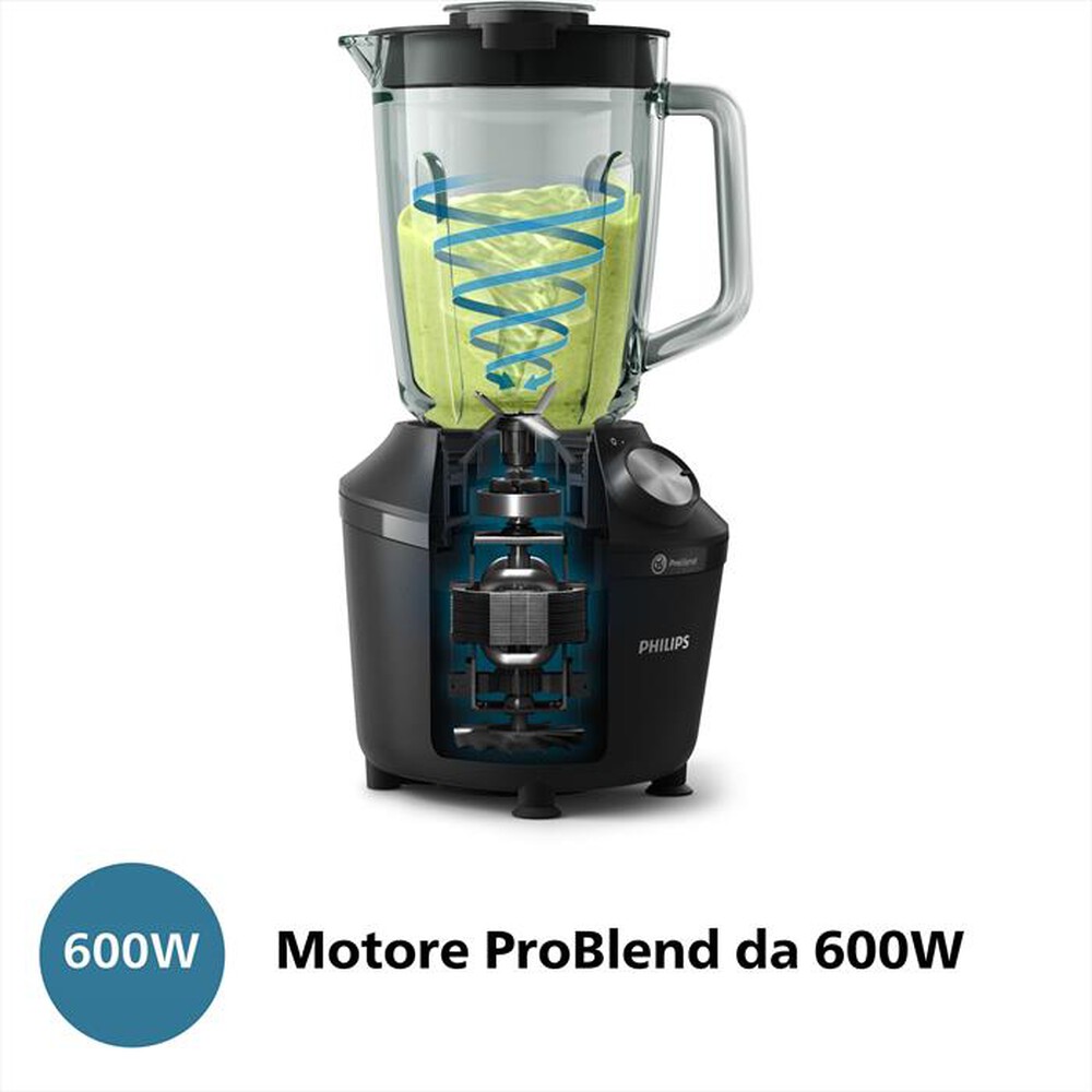 "PHILIPS - Frullatore SERIE 3000 HR2291/01-Nero"
