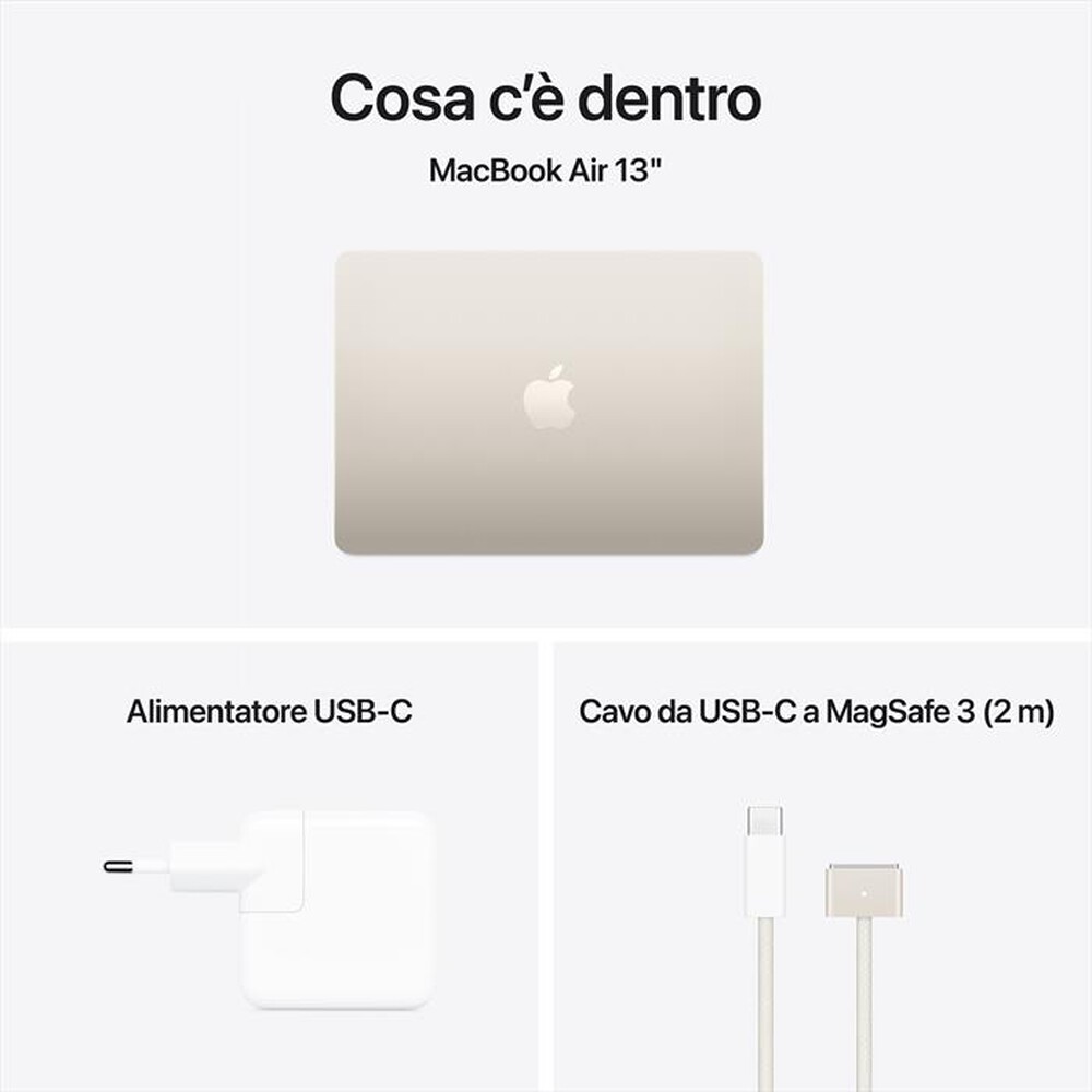 Immagine del prodotto APPLE - MacBook Air 13'' M4 10 CPU 8 GPU 16GB 256GB SSD-Galassia