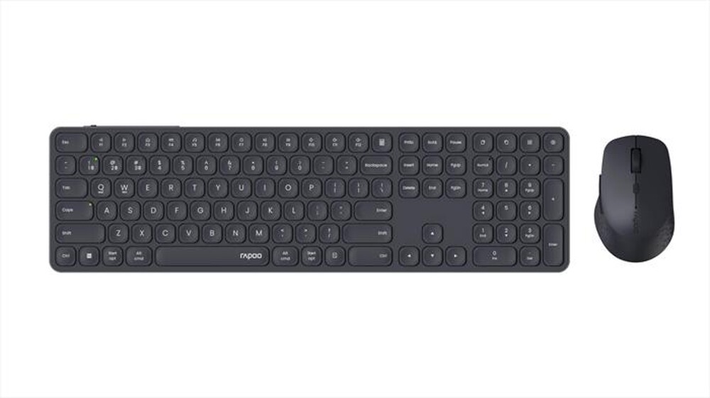 Immagine del prodotto RAPOO - Multimode Wireless Blade Keyboard Full size 9810M-Grigio Scuro