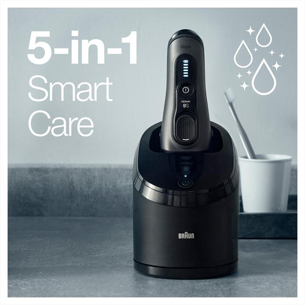 "BRAUN - Rasoio elettrico barba SERIES 8 8460CC-Nero"