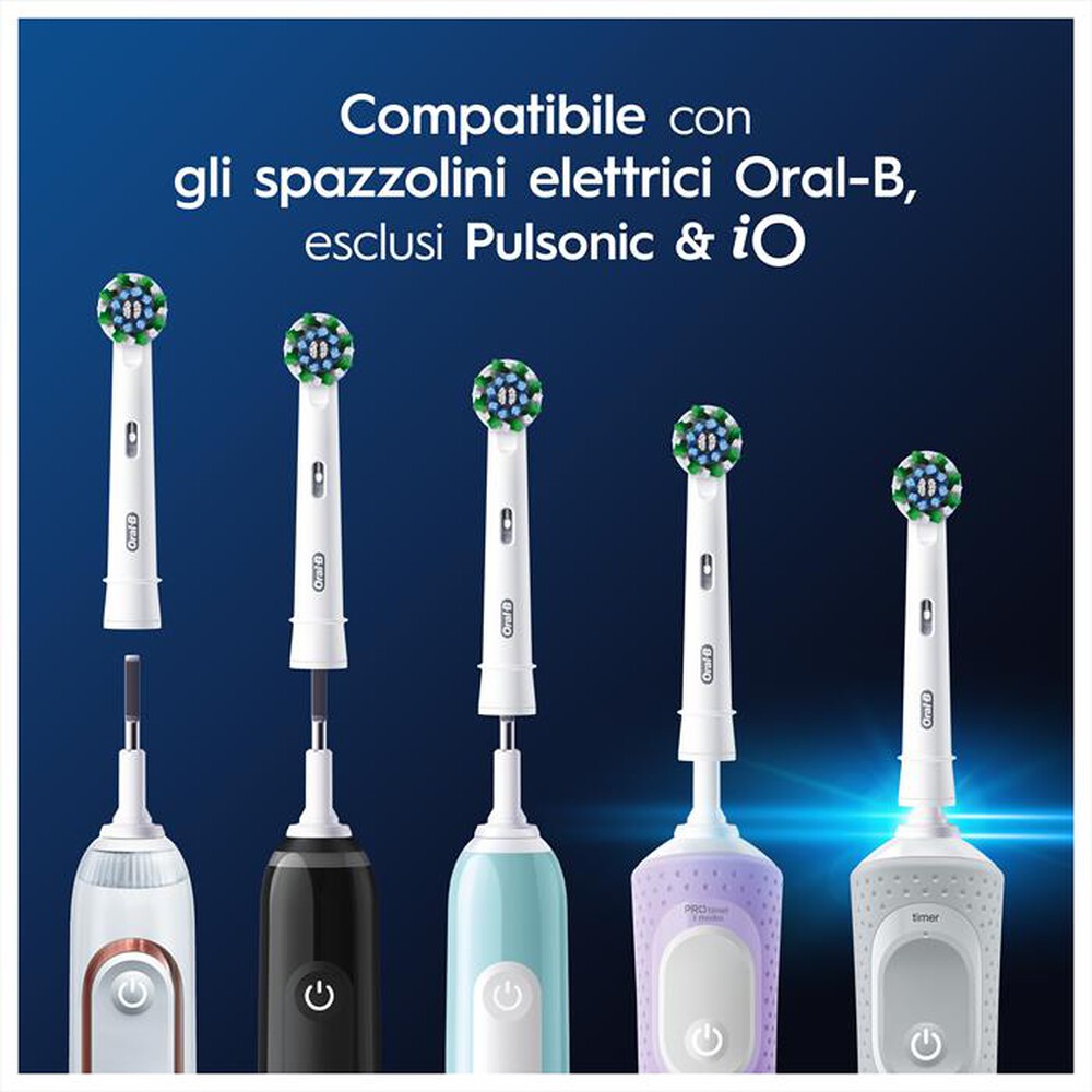 "ORAL-B - TESTINE DI RICAMBIO PRO CROSS ACTION-Bianco"