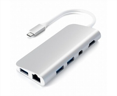 SATECHI - ADATTATORE USB-C MULTIMEDIA-argento