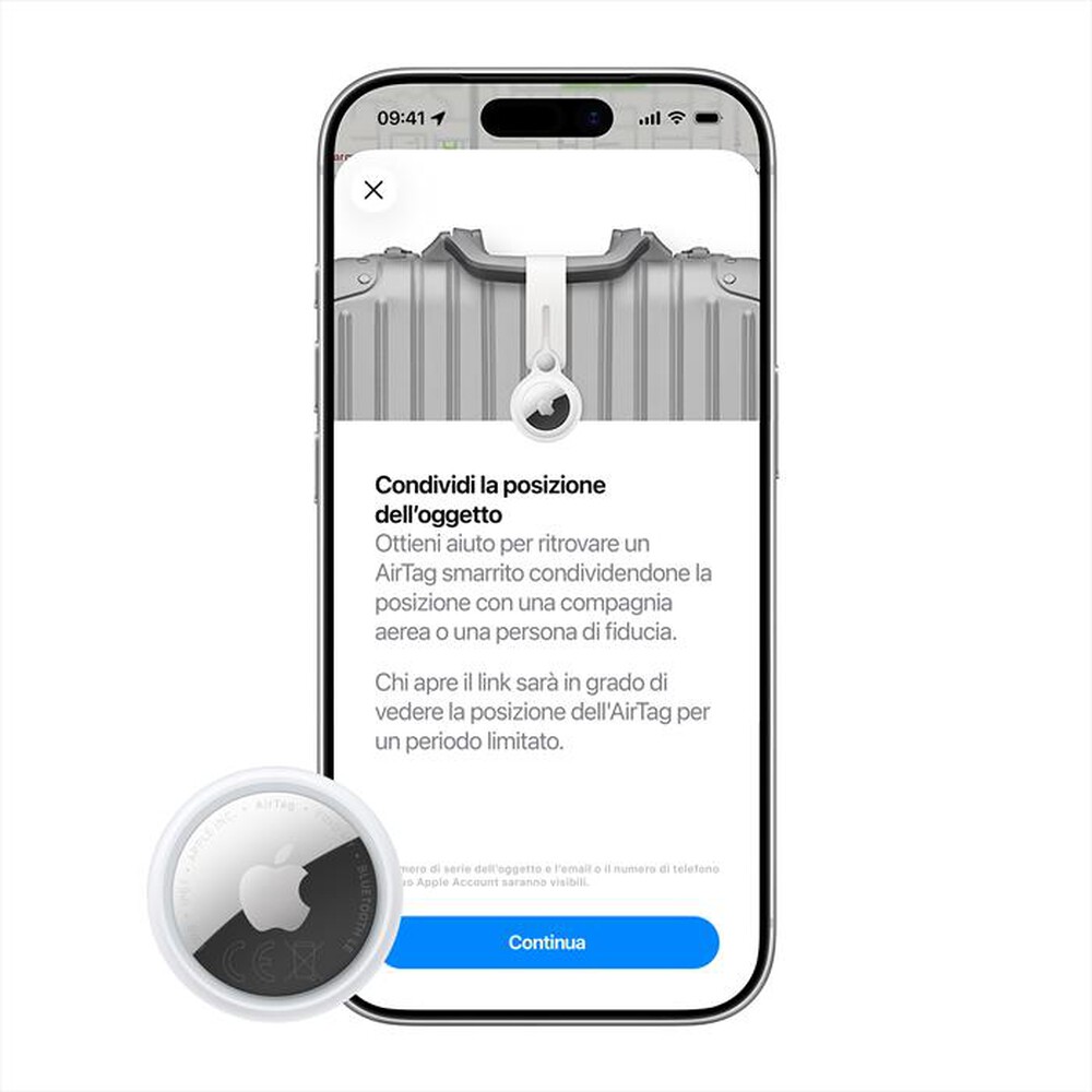 Immagine del prodotto APPLE - AIRTAG - CONFEZIONE DA 4-Argento, Bianco