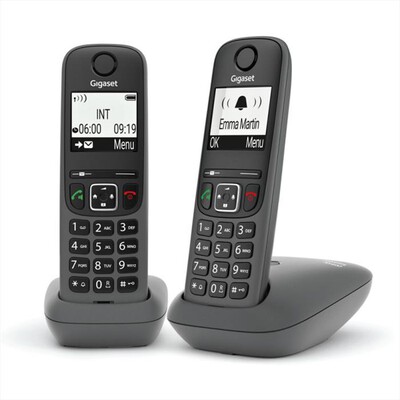 SIEMENS - Cordless Gigaset AS490 DUO-Nero