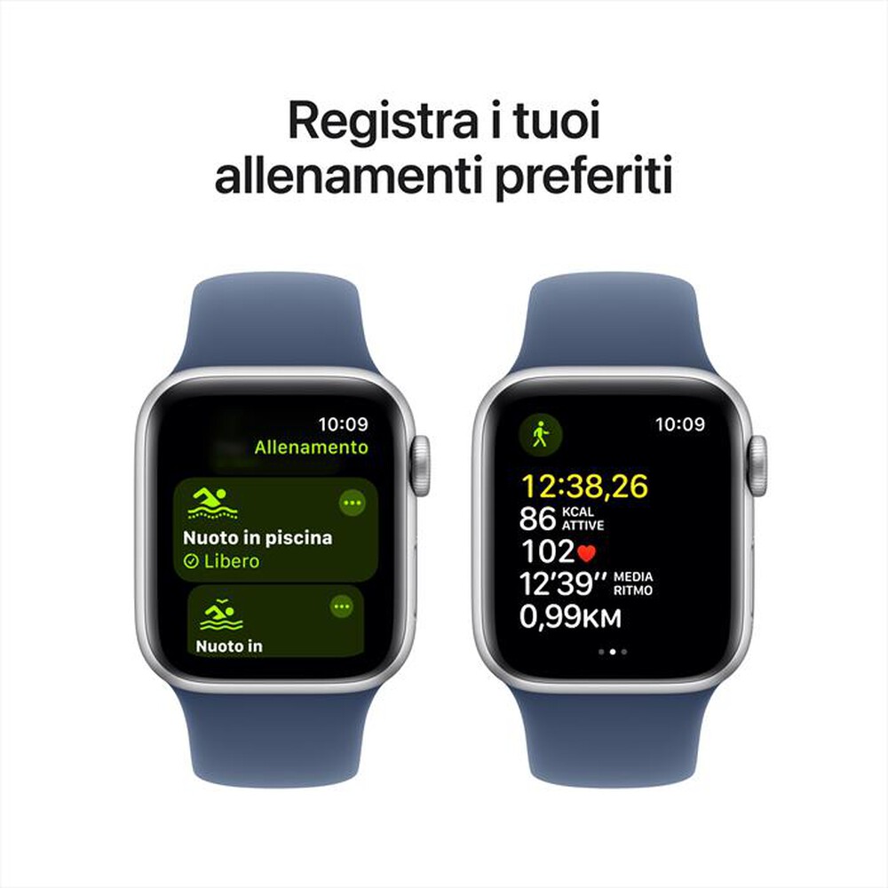"APPLE - Watch SE GPS 40mm Cassa Alluminio-Argento Sport Band Denim - S/M"