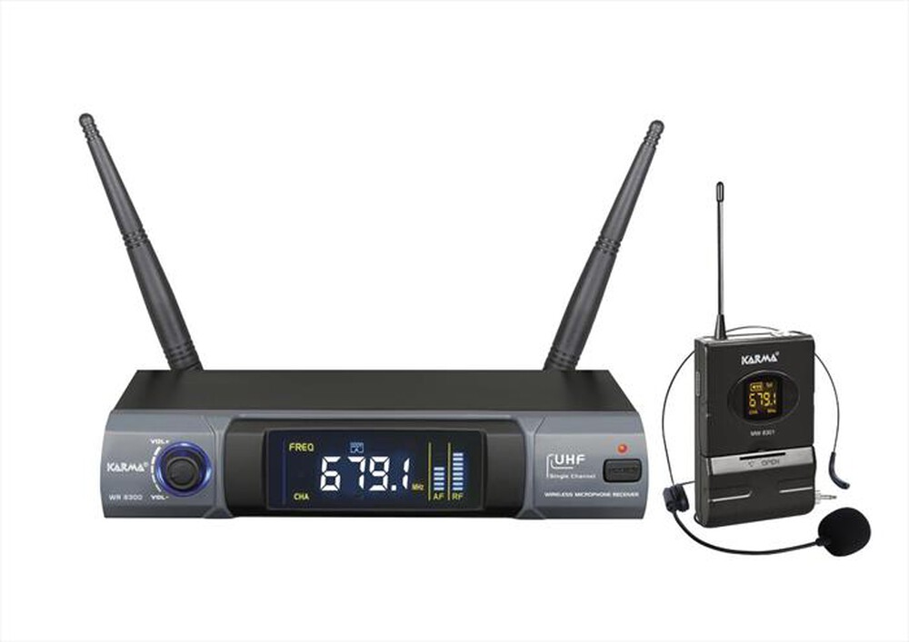 "KARMA - Radiomicrofono UHF con archetto SET 8300LAV-Nero"
