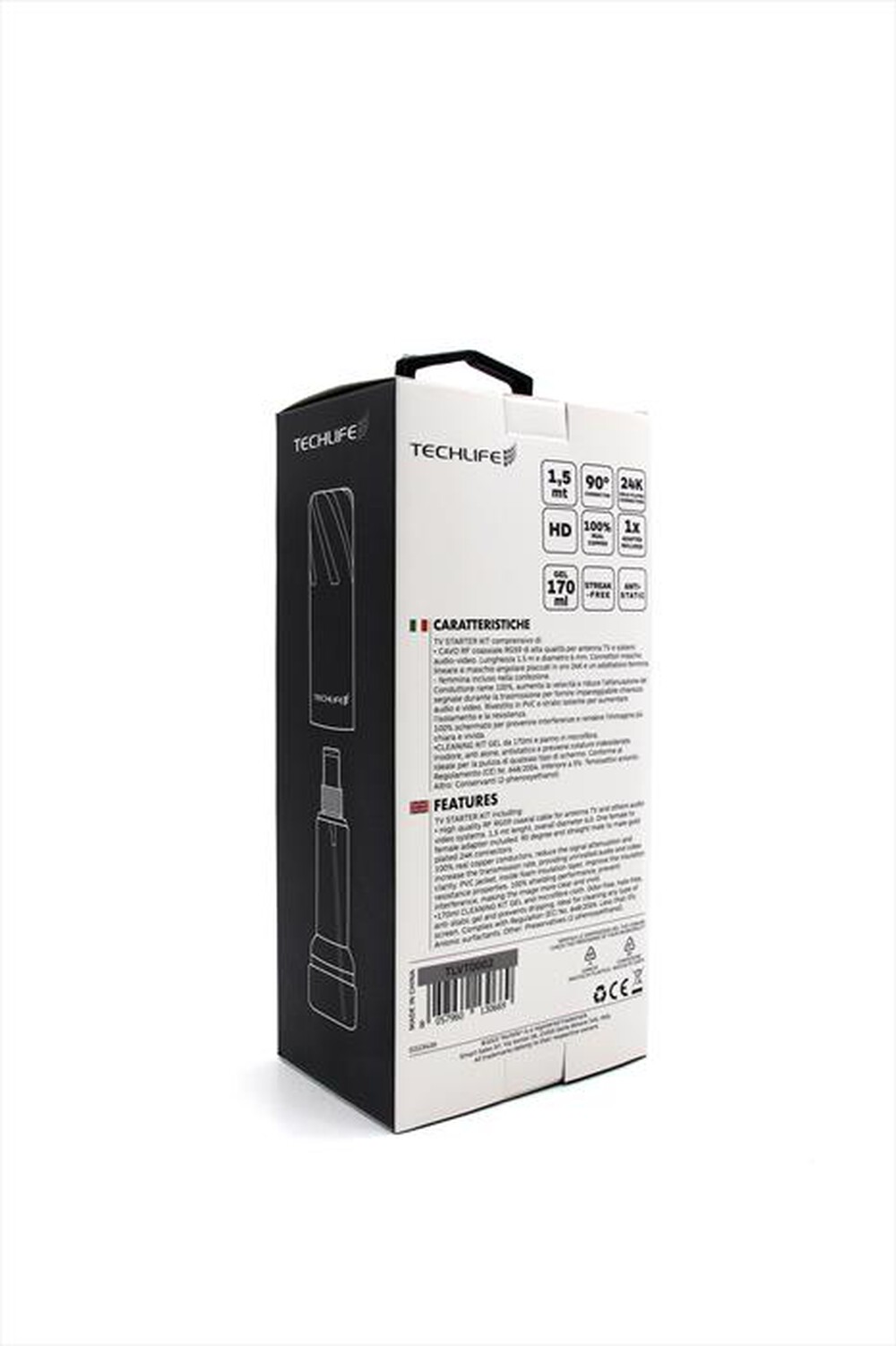 "TECHLIFE - Starter Kit TLVT0002 Cavo antenna + gel"