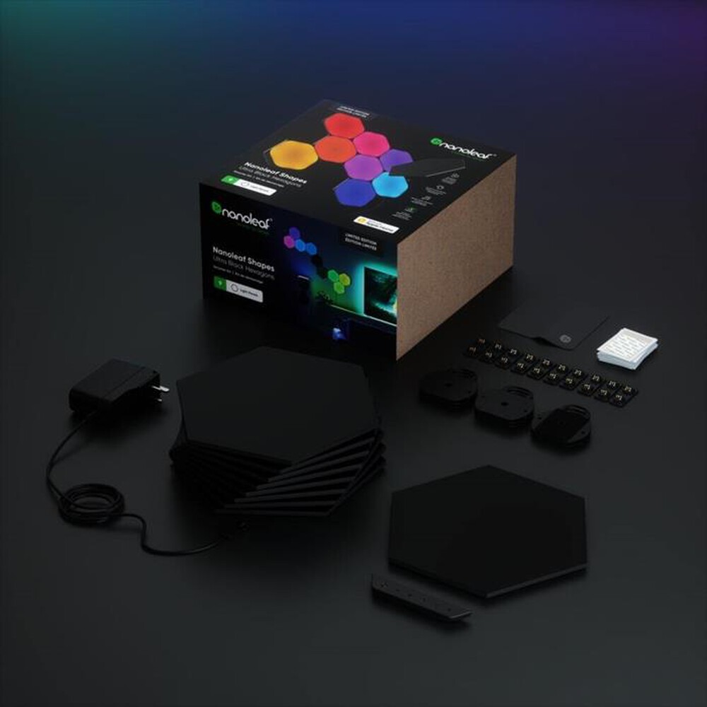 "NANOLEAF - Lampada a sospensione SHAPES HEXAGONS (9 LIGHT)-Black"