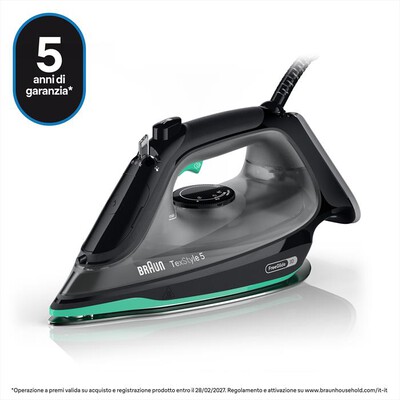 BRAUN - FERRO A VAPORE TEXSTYLE 5 SI5277GR-Nero-verde