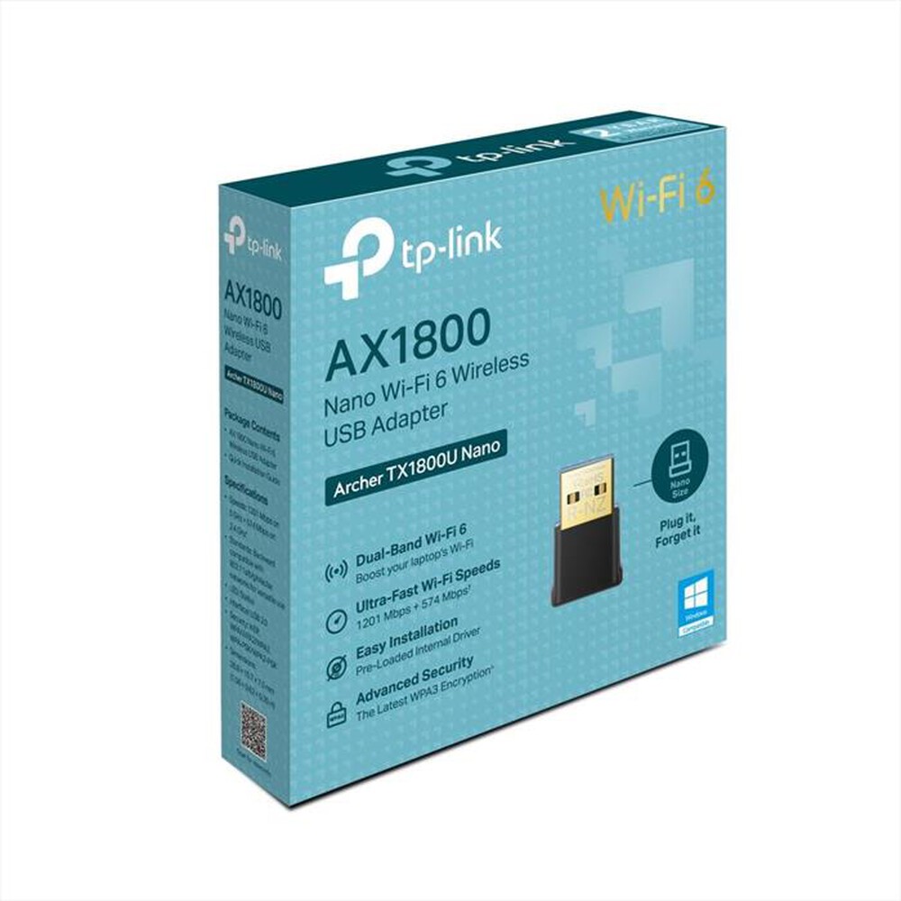 "TP-LINK - ARCHER TX1800U NANO AX1800 WI-FI 6 USB-Nero"
