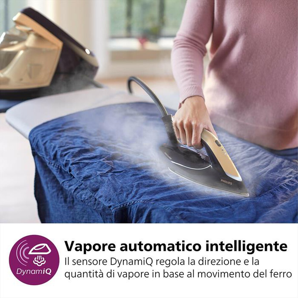 "PHILIPS - Sistema stirante PERFECTCARE SERIE 8000 PSG8140/80-Nero/Oro"