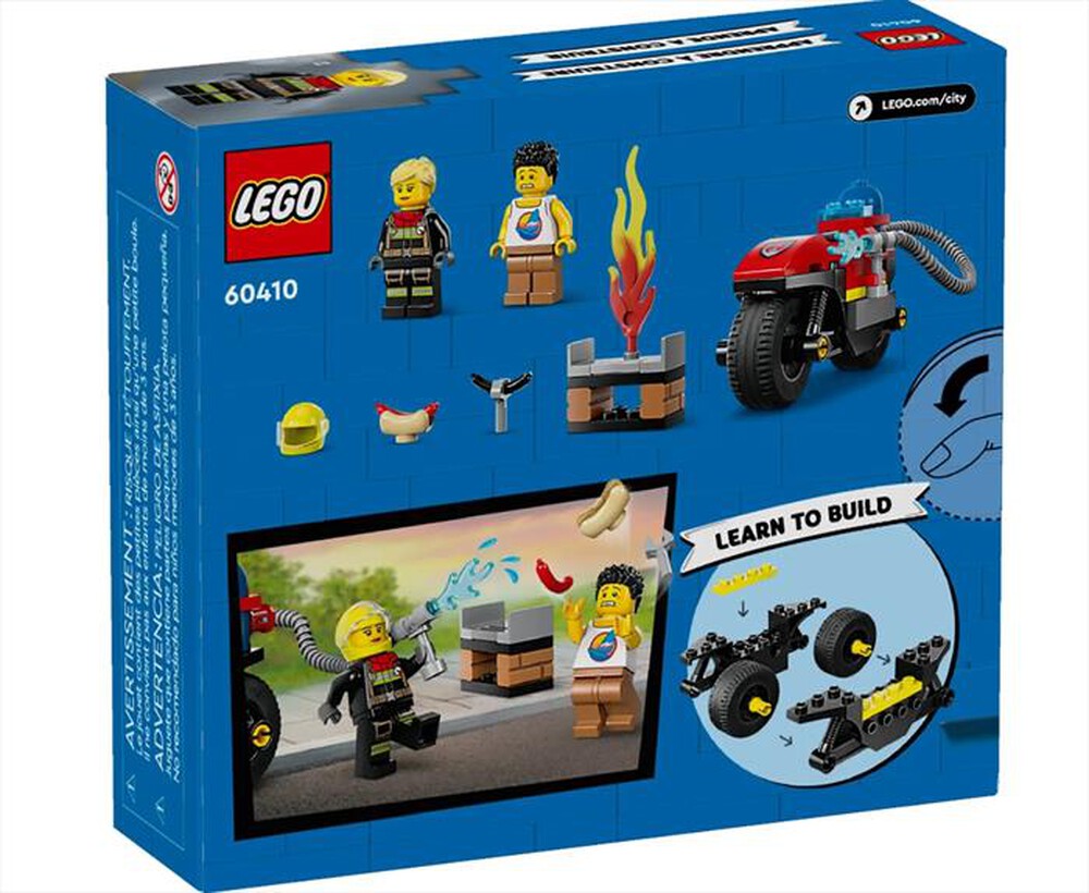 "LEGO - CITY Motocicletta dei pompieri - 60410-Multicolore"