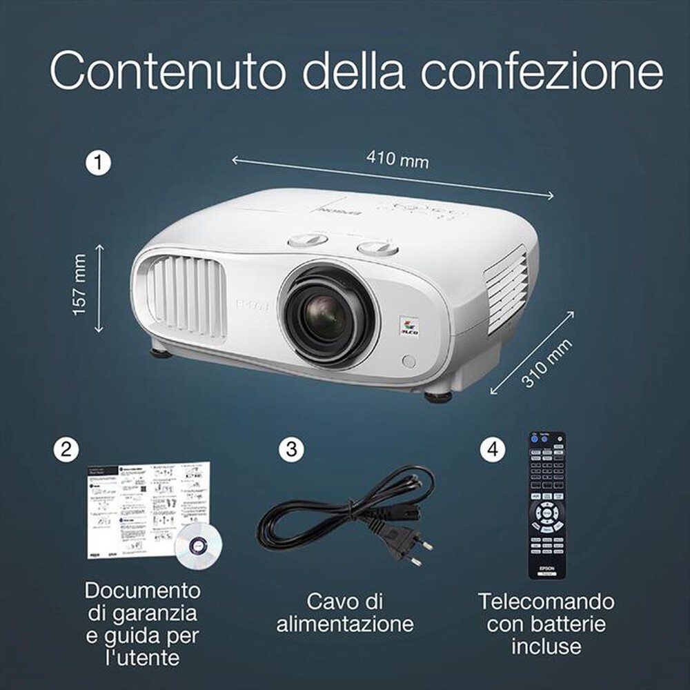 Immagine del prodotto EPSON - Videoproiettore 4K PRO-UHD EH-TW7000-Bianco