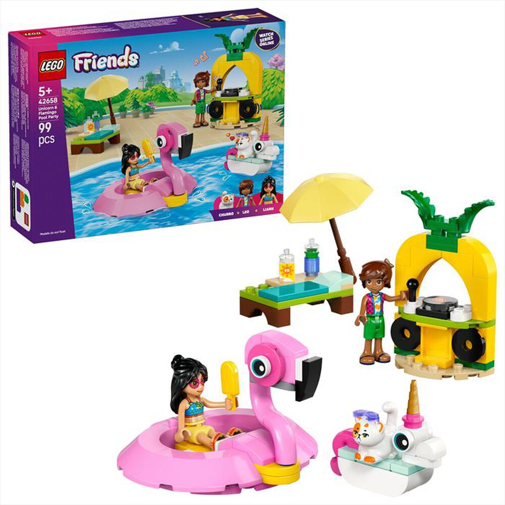 Immagine del prodotto LEGO - FRIENDS Pool Party unicorno e fenicottero 42658