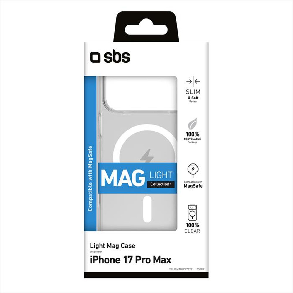 Immagine del prodotto SBS - Cover Light Mag iPhone 17 Pro Max TELIGMAGIP1769T-Trasparente