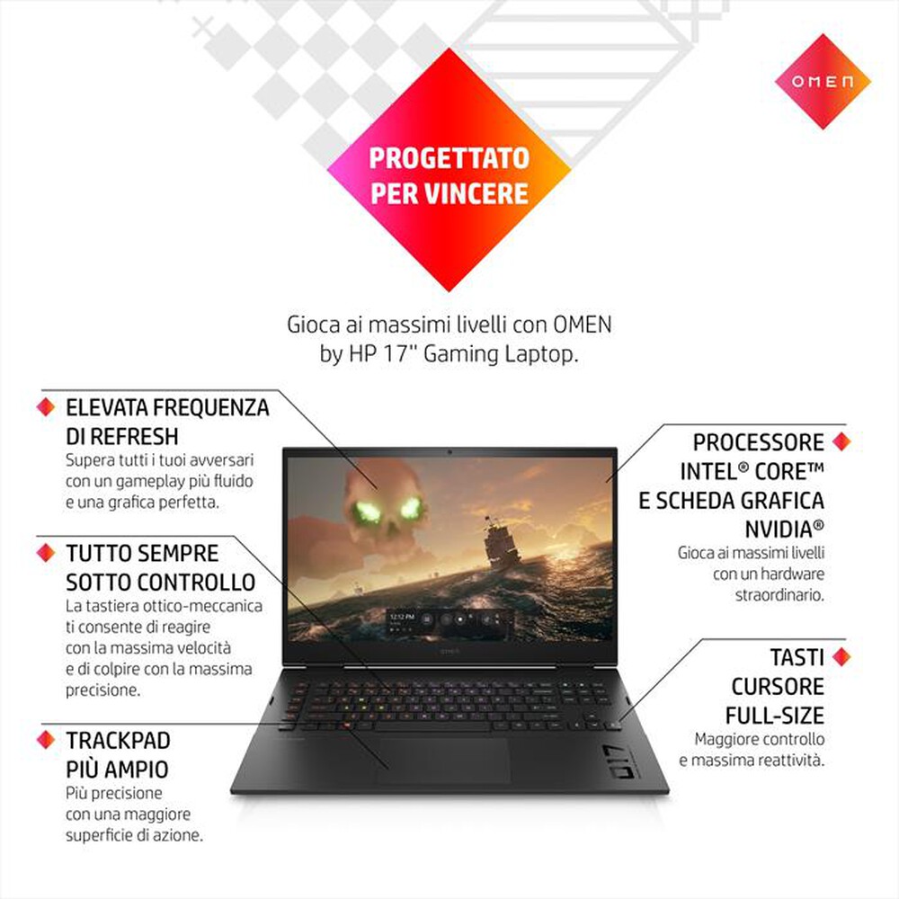 Immagine del prodotto HP - OMEN 17-CK1001NL-Shadow Black