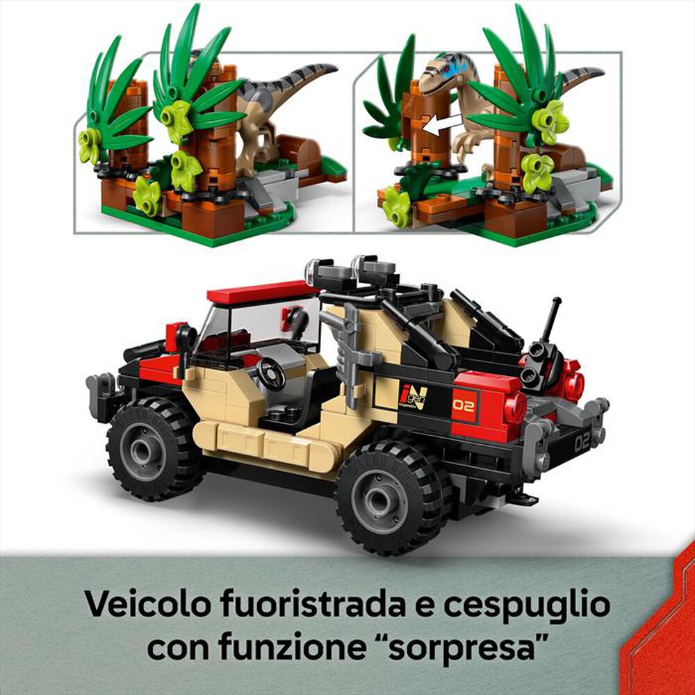 Immagine del prodotto LEGO - JURASSIC WORLD Fuga da Raptor su fuoristrada 76972
