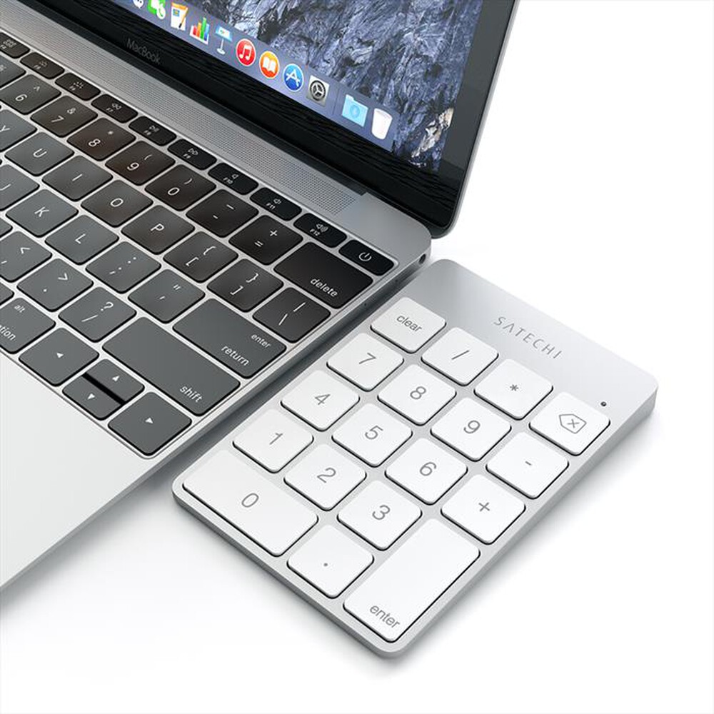 "SATECHI - TASTIERINO NUMERICO WIRELESS IN ALLUMINIO-argento"