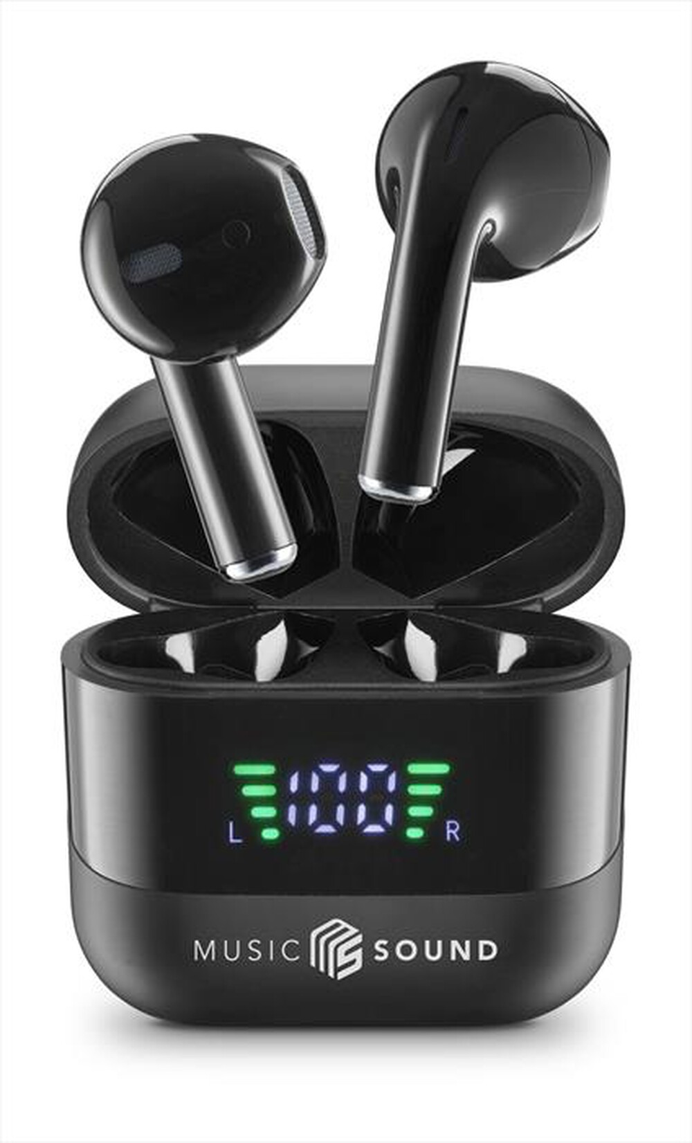 Immagine del prodotto MUSIC SOUND - AURICOLARI TWS CON DISPLAY LED-Black