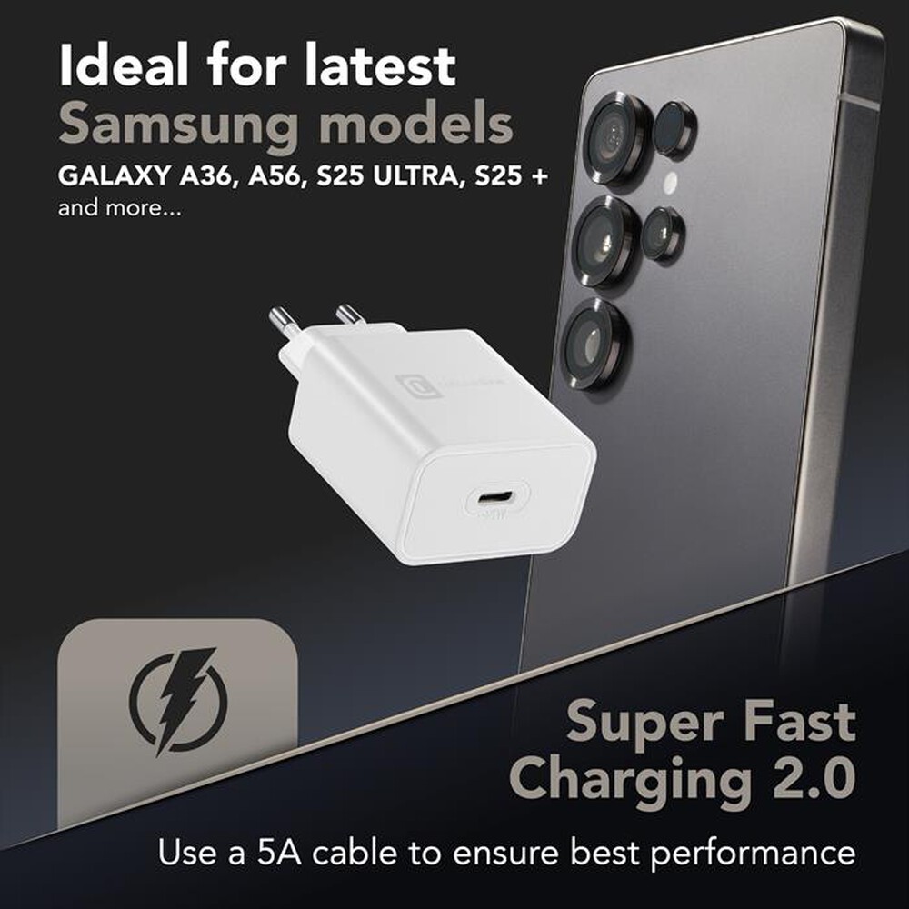 Immagine del prodotto CELLULARLINE - Caricabatterie da rete USB-C 45W-Bianco