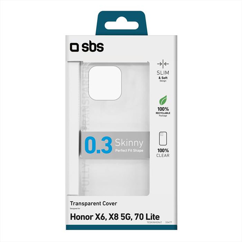 "SBS - Cover Skinny TESKINHOX6T per Honor X6/X8 5G/70 Lit-Trasparente"